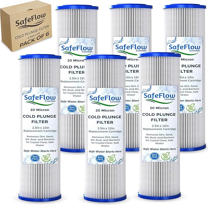 10in Ice Bath Chiller Filters 20 Micron 10" x 2.5" Water Filter Replacement by Unknown
