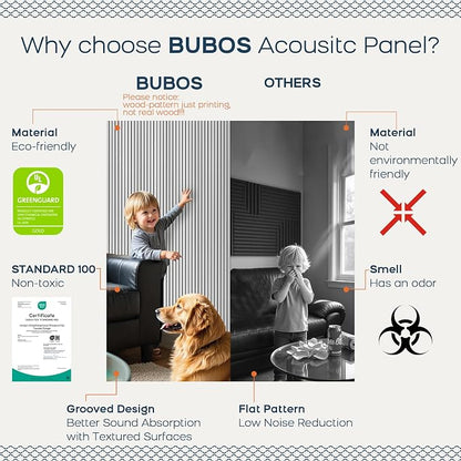 BUBOS 10 Pack Large Acoustic Panels, Decorative Self-Adhesive Acoustical Wall - Image 4