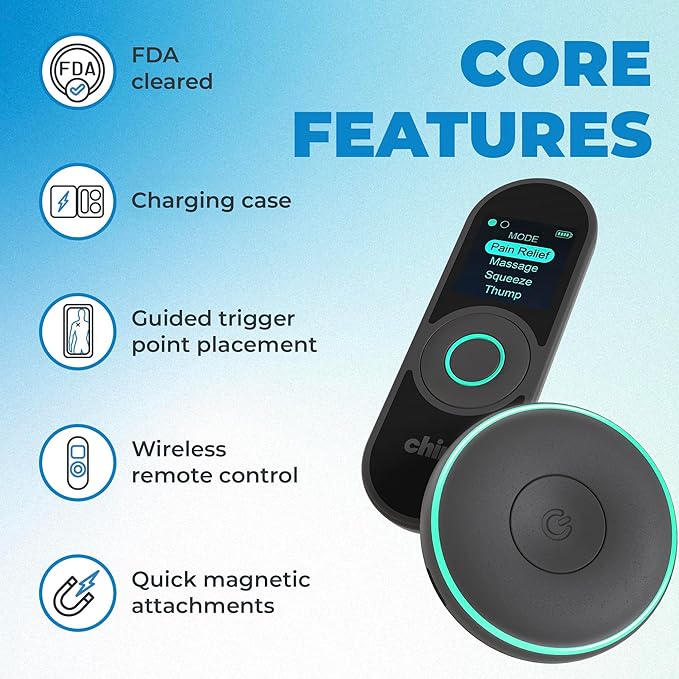 Chirp Halo Wireless Muscle Stimulator – Portable EMS Device for Muscle Recovery, Pain Relief, and Strength Training, Stimulate Muscles for Faster Recovery & Growth (Double)