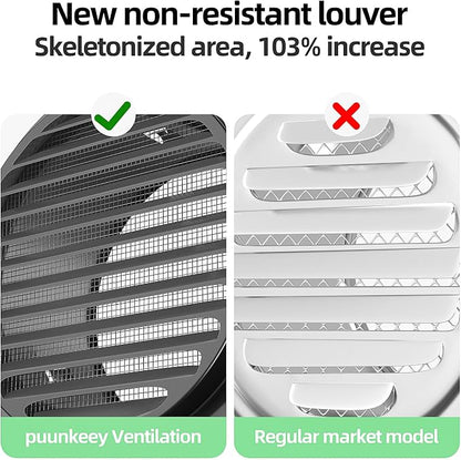 4" in Heavy Duty Thickened 304 Stainless Steel Air Vent Cover Louvered Grille - Image 3