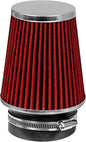 RED 3.5" 89 mm Inlet Narrow Air Cone Replacement Performance Washable Clamp-On by RtunesRacing