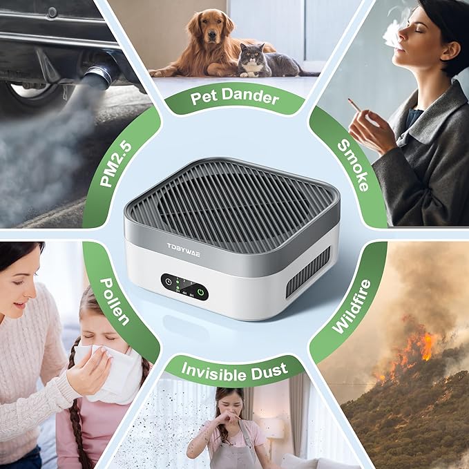 Air Purifier 2 Pack for Bedroom Up to 1200 ft², H13 True HEPA Air Purifier for - Image 4