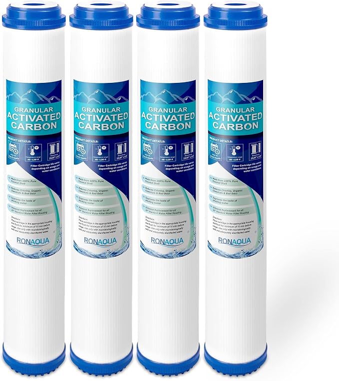 Standard Whole House Coconut Shell Granular Activated Carbon Water Filter 20” x by Ronaqua