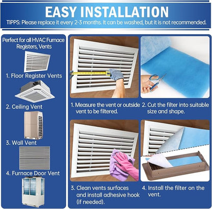 UBeesize Air Vent Filters, MERV 8 Triple Vent Filter Kit - Image 4