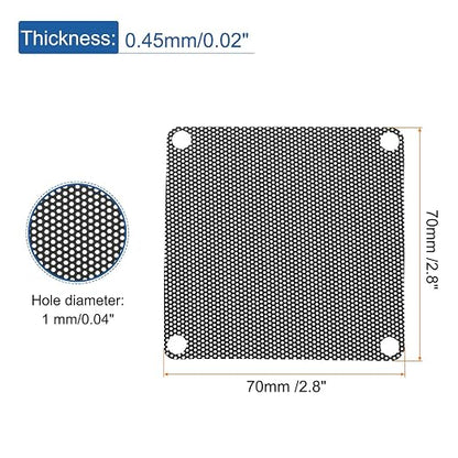 MECCANIXITY 20PCS PC Dust Filter, 70mmx70mm PVC Computer Case Cooler Dustproof - Image 2