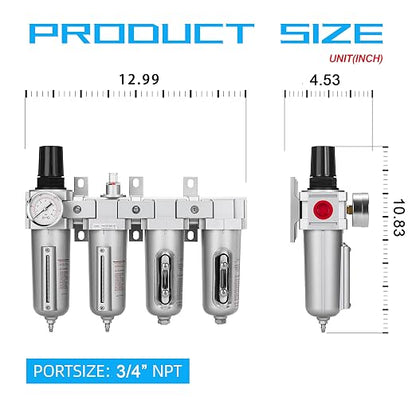 NANPU 3/4" NPT Industrial Grade 4 Stage Air Drying System - Image 3