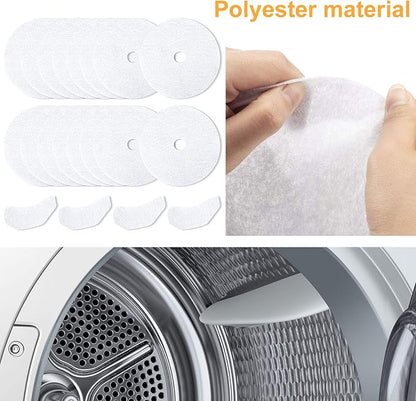 4 Pcs White Universal Cloth Dryer Exhaust Filter, - Image 9