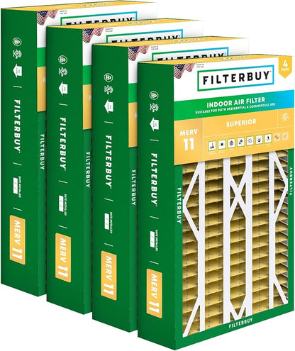 Filterbuy 16x28x6 Air Filter MERV 11 Superior Pet & Allergy Defense, Pleated by Filterbuy