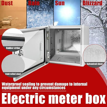 Electrical Box 12 x 12 x 8 Inch Indoor Outdoor Electrical Enclosure Box Steel - Image 4