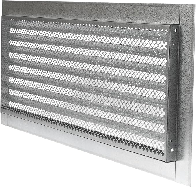 Repa Market 20" x 8" Inch Galvanized Steel Black Soffit Air Vent Cover - Image 8