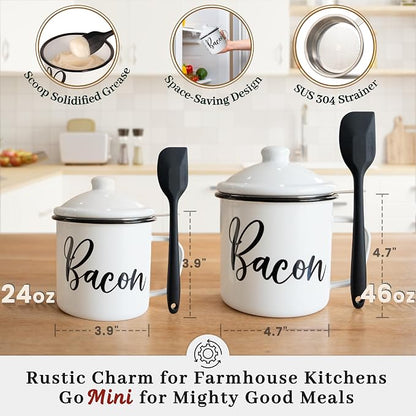 Bacon Grease Container with Strainer - Image 3