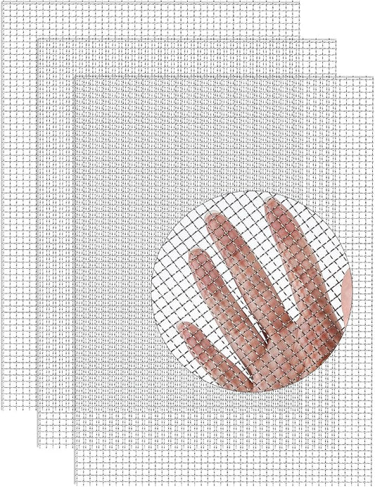 3Pack 5Mesh 10'' x 14'' Wire Mesh Screen, 304 Stainless Steel Anti-Rusted Mesh by TOYPOPOR