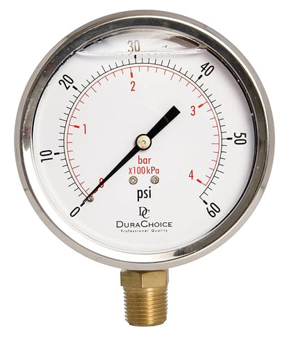 4" Oil Filled Pressure Gauge by DirectMaterial