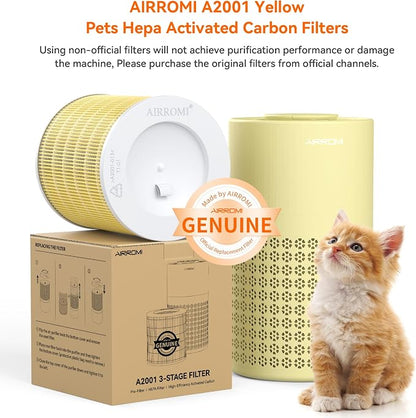 AIRROMI A2001 HEPA Air Purifier Replacement: Original 3-in-1 Filter, Removes - Image 2
