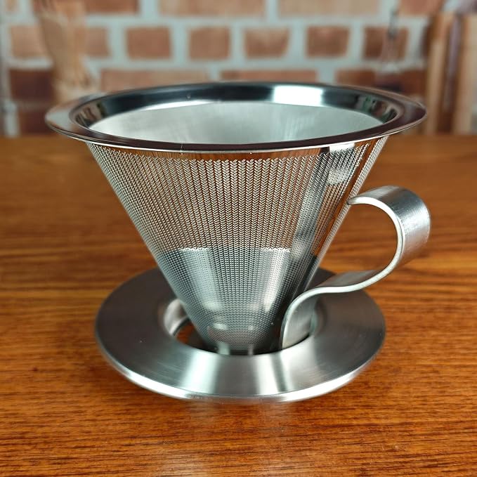 Paperless Pour Over Coffee Strainer, Premium Stainless Steel Coffee Dripper - Image 5