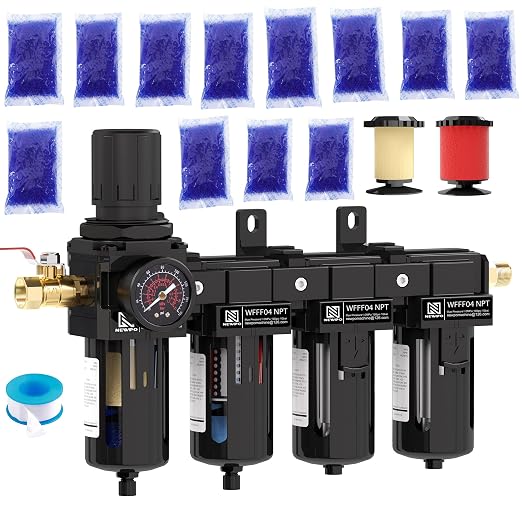 NEWPO 1/2'' NPT 4 Stage Air Dryer by NEWPO