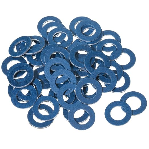 Mudder 50 Pieces Aluminum Engine Transmission Fluid Oil Crush Washers Drain by Mudder