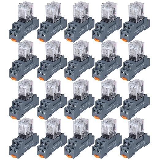 20PCS Electromagnetic Power Relay, 8-Pin 10 AMP 110/120V AC Relay Coil by VAMRONE