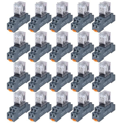 20PCS Electromagnetic Power Relay, 8-Pin 10 AMP 110/120V AC Relay Coil by VAMRONE