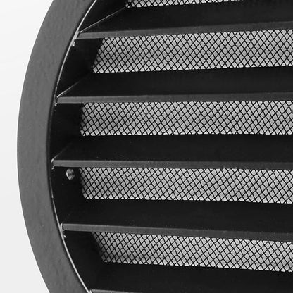 calimaero® WSGB 5" Inch Black Round Metal Air Vent Grill Cover Flat Louver - Image 6