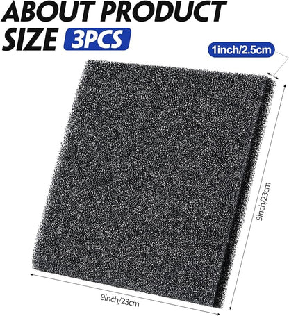 Tondiamo 3 Pieces Aquarium Sponge Filter Pad Media Cut to Fit Foam - Image 2