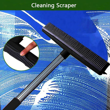 Multifunctional Broom, Telescopic Carpet Rake Rubber Pp 12.6in Brush Easy Wash - Image 3