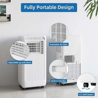 Portable Air Conditioner 8000 BTU With, 24H Timer & Smart/Sleep Mode, Cools - Image 6