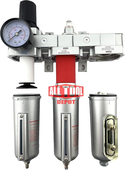 1/2" NPT HEAVY DUTY Industrial Grade Filter Regulator Coalescing Desiccant - Image 6