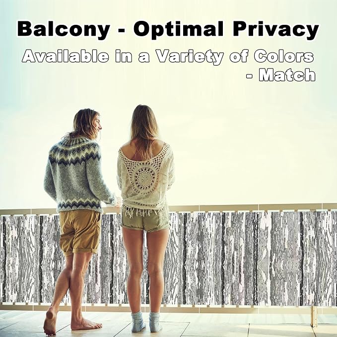 Balcony Privacy Screen 6.6' x 26.2' UV Protection Weather-Resistant Outdoor Dog - Image 2