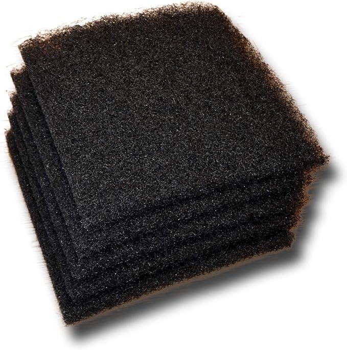 Black Coarse Filter Media, 1.25" Thick, 5 Pack, Ponds or Water Gardens by TheFilterPro