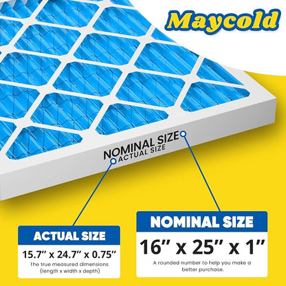 Maycold 16x25x1 MERV 11 Furnace Air Filter, High-Performance HVAC AC Filters - Image 3