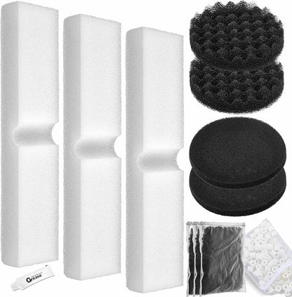 24 Pcs Aquarium Filter Media Kit Compatible by Threlaco