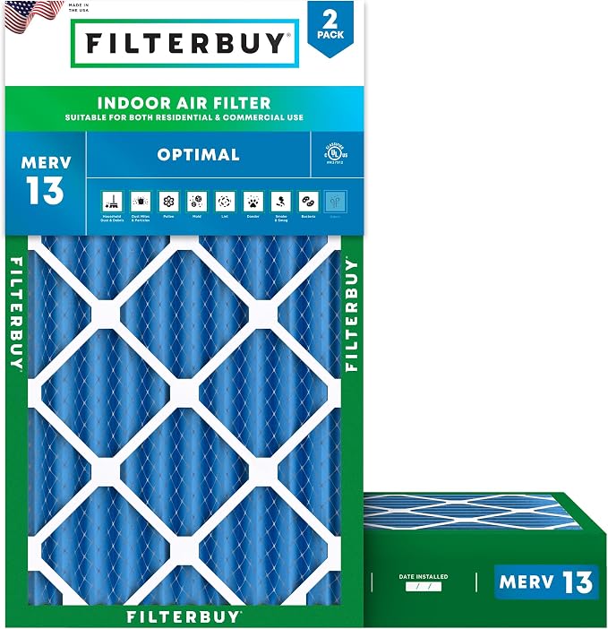 Filterbuy 22x36x4 Air Filter MERV 13 Optimal Smoke & Allergy Defense, by Filterbuy