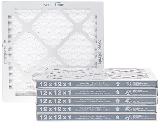 Amazon Basics 12x12x1 Air Filter 6 Pack, MERV 8 AC Furnace Filters by AmazonBasics