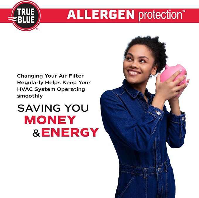 True Blue 20x25x1 MERV 11 Allergen Air Filter | Electrostatic Pleated HVAC - Image 8