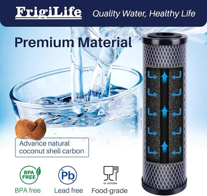 1 Micron 10" x 2.5" Whole House CTO Carbon Sedimen Water Filter Compatible - Image 4
