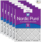 Nordic Pure 25x25x1 Pleated MERV 8 Air Filters 6 Pack by NordicPure