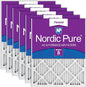 Nordic Pure 18x18x1 Pleated MERV 8 Air Filters 6 Pack by NordicPure