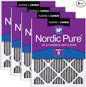 Nordic Pure 16x30x1 Furnace Air Filters MERV 8 Pleated Plus Carbon 4 Pack by NordicPure