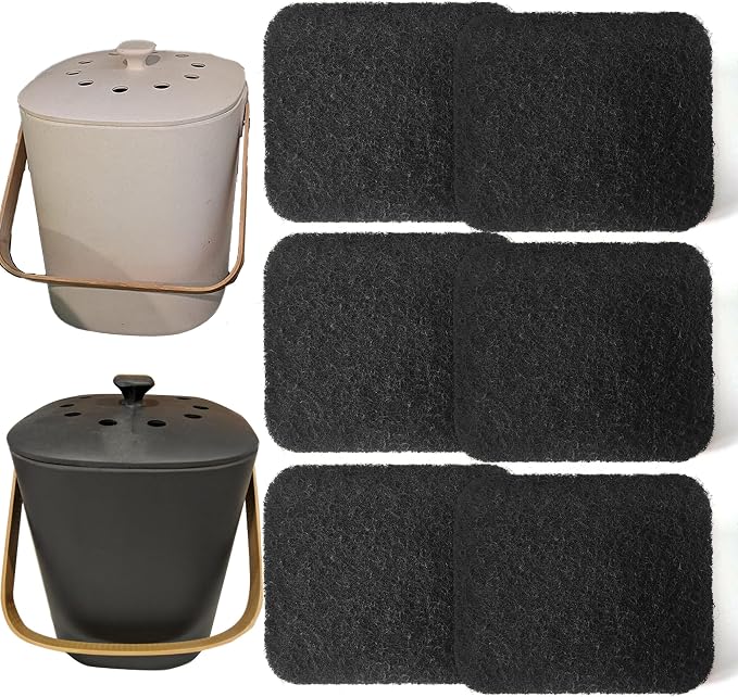 Compost Bin Odor Filters Replacement Oval Activated Carbon Filters by PurifyLogix