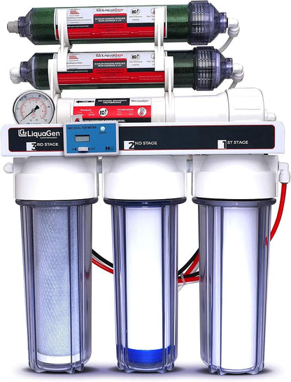 LiquaGen - 6 Stage Reverse Osmosis + Deionization Water Filtration System- 100 by LiquaGen