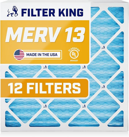 Filter King 11.25x19.25x1 Air Filter | 12-PACK | MERV 13 HVAC Pleated A/C by FilterKing