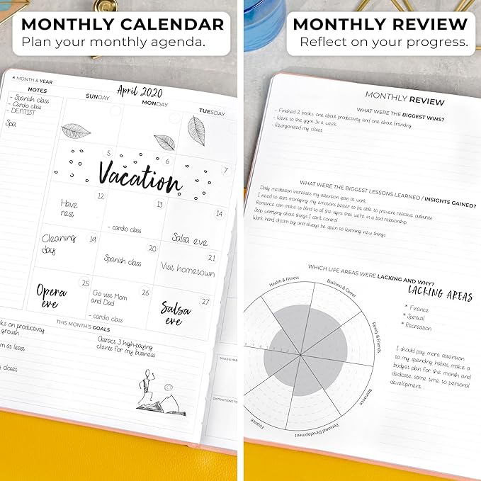 Clever Fox Planner Pro Premium – Luxurious Weekly & Monthly Planner with Budget Organizer for Productivity & Goals, Undated, A4 (Peach Pink)