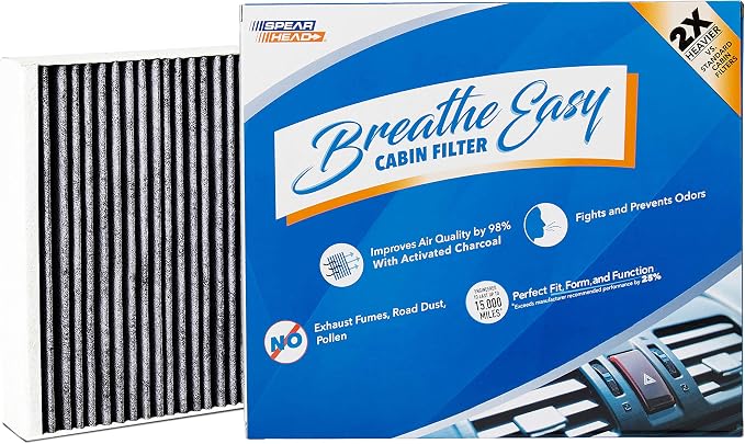 Spearhead Odor Defense Breathe Easy AC & Heater Cabin Filter, Fits Like OEM by SPEARHEAD