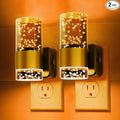 Night lights plug into wall, Amber Night Light with Adjustable Brightness, Plug in NightLight with Auto Light Sensor, Wall Sconce-style Design Night Light for Bathroom,Hallway, 2 Pack