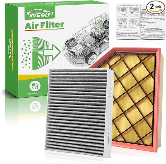Engine+Cabin Air Filters Fit for 2020-2026 Cadillac CT4, 2020-2026 Cadillac CT5 by RVgolf