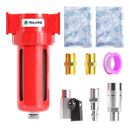 TAILONZ PNEUMATIC 0-150PSI 1/2 Inch NPT Aluminum Alloy Carbon Desiccant Air by TAILONZPNEUMATIC