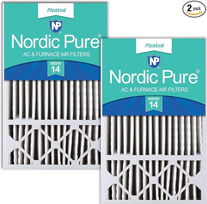 Nordic Pure 16x25x5 Honeywell/Lennox Replacement MERV 14 Air Filters 2 Pack by NordicPure