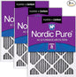 Nordic Pure 18x18x1 Furnace Air Filters MERV 8 Pleated Plus Carbon 3 Pack by NordicPure