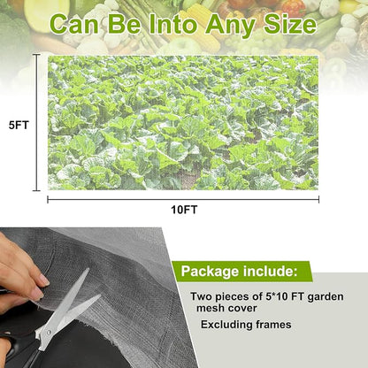 Garden Netting, 2 Pack 5x10Ft Ultra Fine Mesh Netting Pest Barrier Protection - Image 4